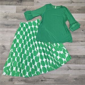 Green Polka Dot Skirt